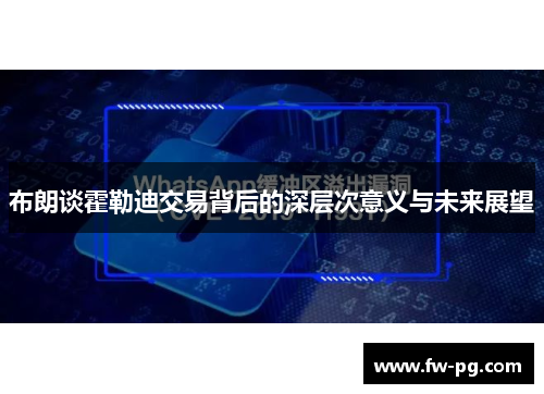 布朗谈霍勒迪交易背后的深层次意义与未来展望